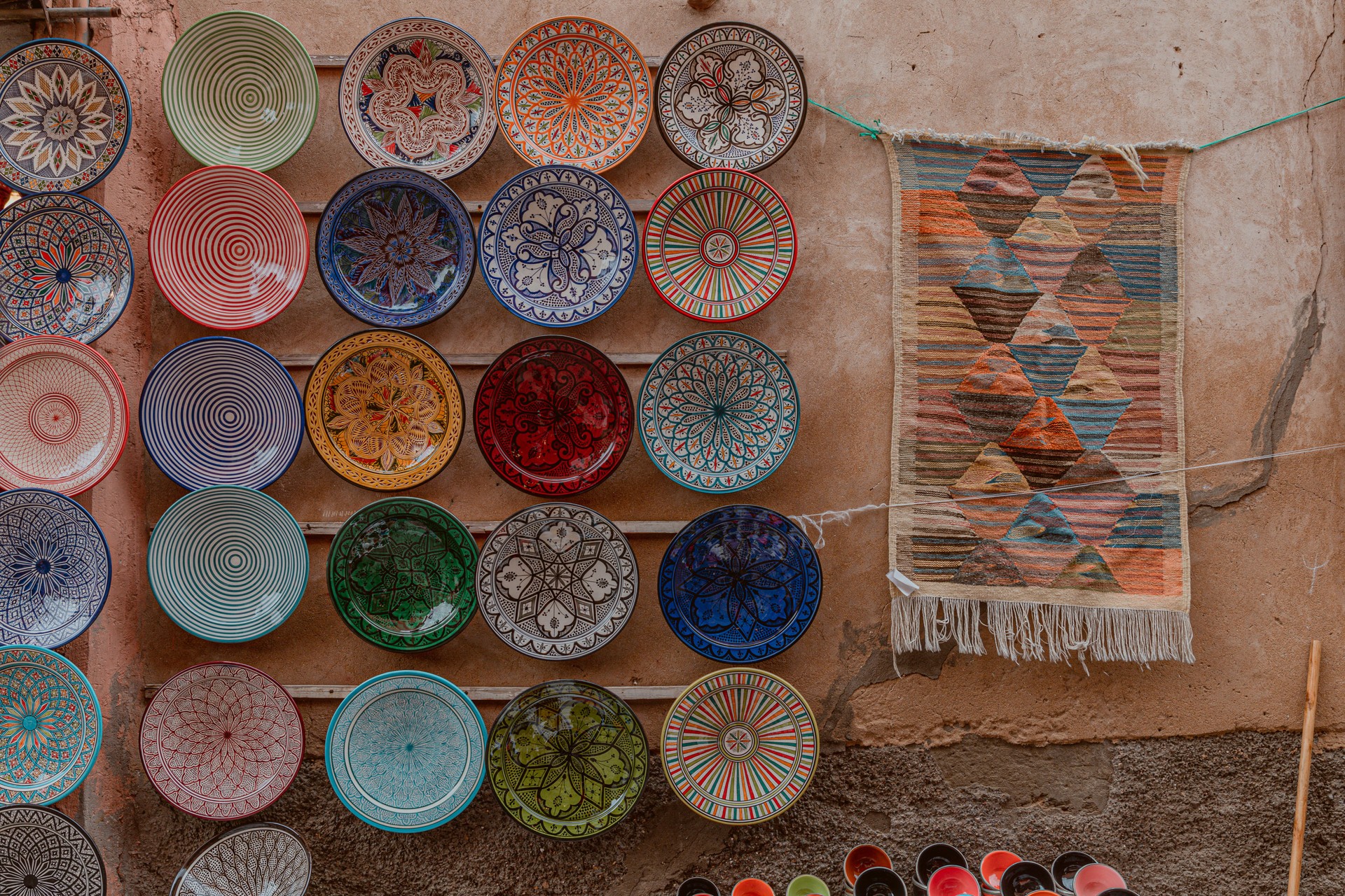 Colorful ceramic in Marrakech