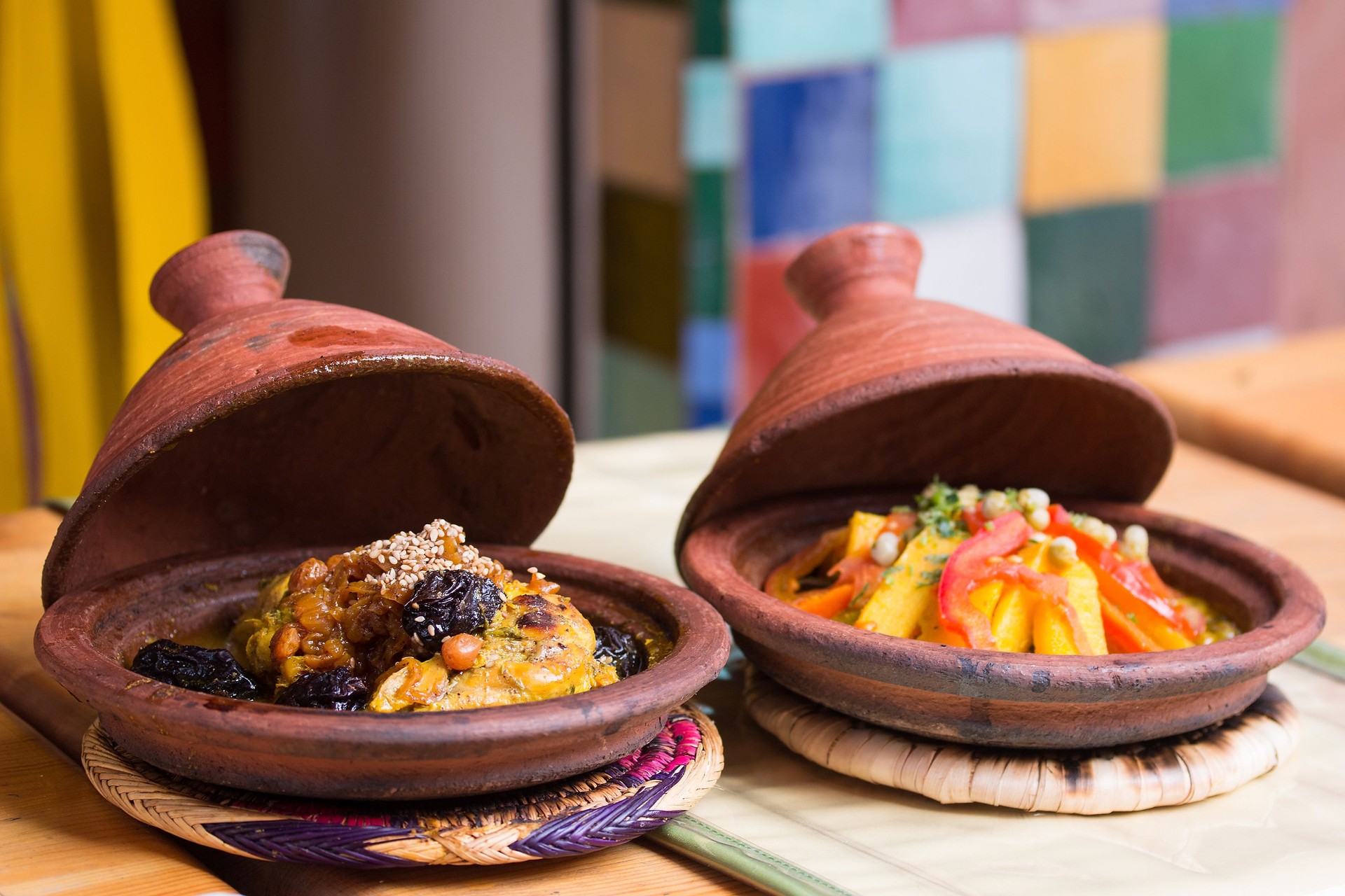 Morocco typical dish - meat and vegetable in a tajine.